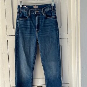 MOTHER THE HUSTLER HIGH-RISE ANKLE JEANS